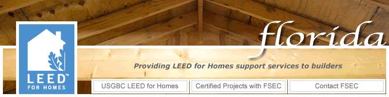 Florida LEED for Homes site header.